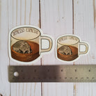 GLOSSY STICKER: Depresso Espresso Skull Coffee Cup Mental Health Sticker , Depresso Espresso Sticker , Coffee Cup Sticker , Skull Coffee