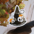GLOSSY STICKER: Fuck Being Good I'm a Bad Witch Hat Sticker , Witch Hat Sticker , Bad Witch Sticker , Bad Witch Hat Sticker , Witch Hat