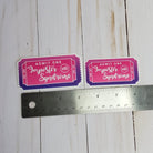 GLOSSY STICKER: Imposter Syndrome Pink and Purple Ticket , Imposter Syndrome Ticket Sticker , Imposter Syndrome Sticker , Imposter Syndrome