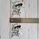GLOSSY STICKER: Plague Doctor Sticker , Plague Doctor Sticker , Traditional Plague Doctor Art , Plague Doctor and Roses Sticker , Plague