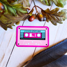 MAGNET: Mixed Emotions Pink 80s Vibes Cassette Tape , Cassette Tape Decorative Magnet , Pink Tape Magnet , Pink Mixed Emotions Magnet