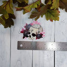 MAGNET: Rune Skull and Roses Decorative , Rune Skull Magnet , Skull and Rose Magnet , Skull Magnet , Skull Art Decorative Magnet