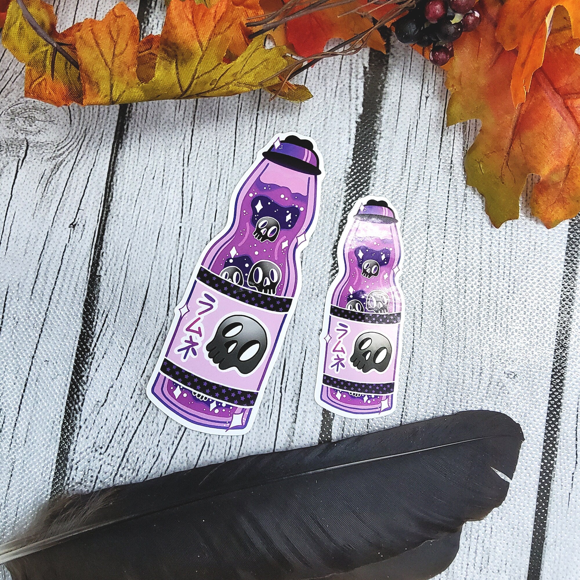 GLOSSY STICKER: Purple Glass Bottle Drink Skull Sticker , Skull Drink Sticker , Skull Purple Sticker , Purple Drink Sticker , Glass Bottle