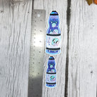 GLOSSY STICKER: Blue Glass Bottle Drink Skull Sticker , Skull Drink Sticker , Skull Blue Sticker , Blue Drink Sticker , Glass Bottle