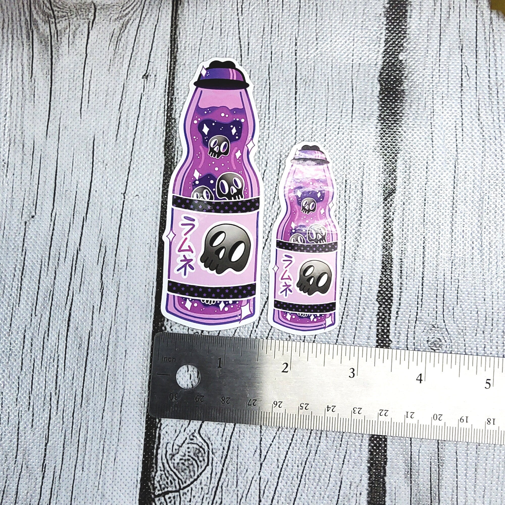 GLOSSY STICKER: Purple Glass Bottle Drink Skull Sticker , Skull Drink Sticker , Skull Purple Sticker , Purple Drink Sticker , Glass Bottle