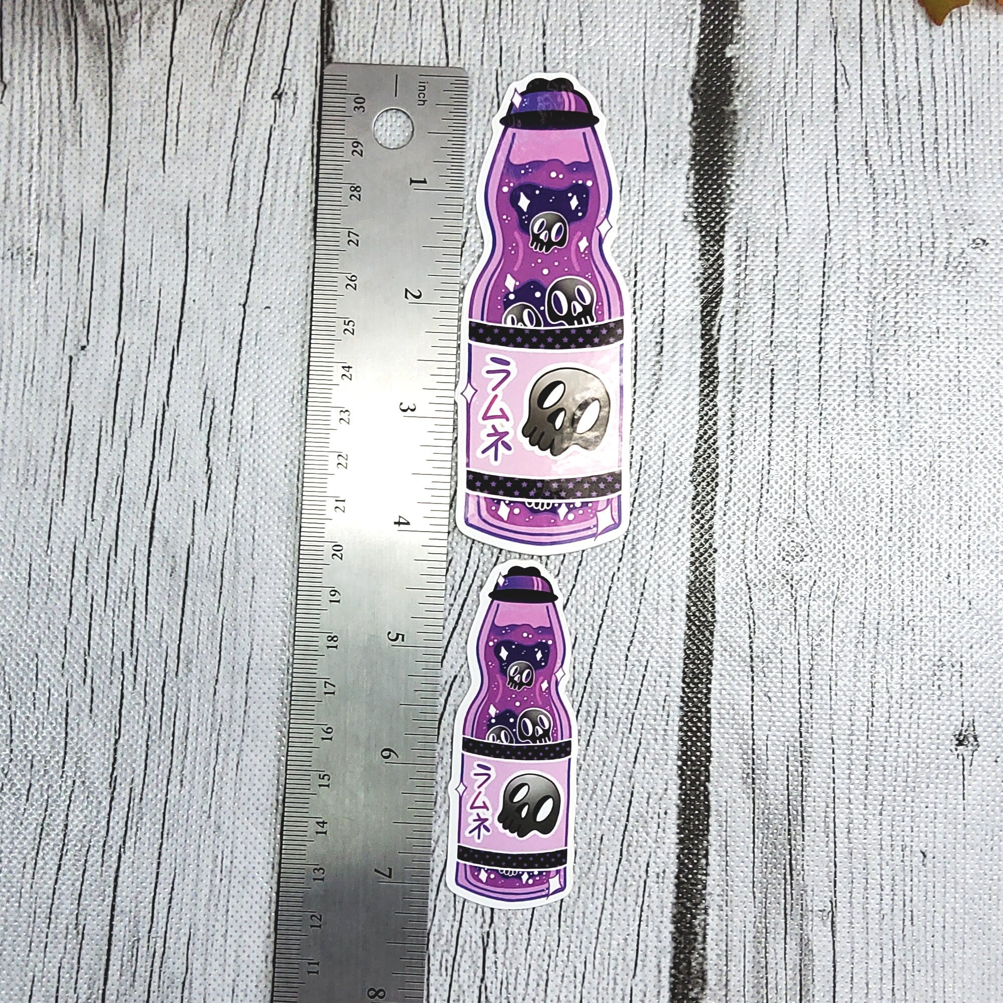 GLOSSY STICKER: Purple Glass Bottle Drink Skull Sticker , Skull Drink Sticker , Skull Purple Sticker , Purple Drink Sticker , Glass Bottle