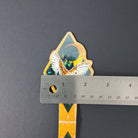HANDMADE MAGNETIC BOOKMARK: Forest Owl and Gold Moon , Dark Forest and Barn Owl Bookmark , Owl and Moon Art , Barn Owl Bookmark