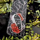 BOOKMARK: Tired of Your Shit Coffin , Coffin and Roses Bookmark , Tired of Your Shit Bookmark , Black Coffin and Roses Bookmark