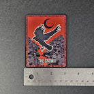MAGNET: Crow Tarot Card Style , Red Tarot Card Style Decorative Magnet , Crow Decorative Magnet , Omen Magnet