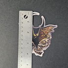 MAGNET: Florence Bat with Black Moon , Bat with Frescos and Night Sky Decorative Magnet , Bat and Moon Art Magnet , Bat and Moon Magnet