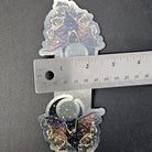 HANDMADE MAGNETIC BOOKMARK: Florence Bat with Black Moon , Bat with Frescos and Night Sky , Bat and Moon Art , Bat Bookmark