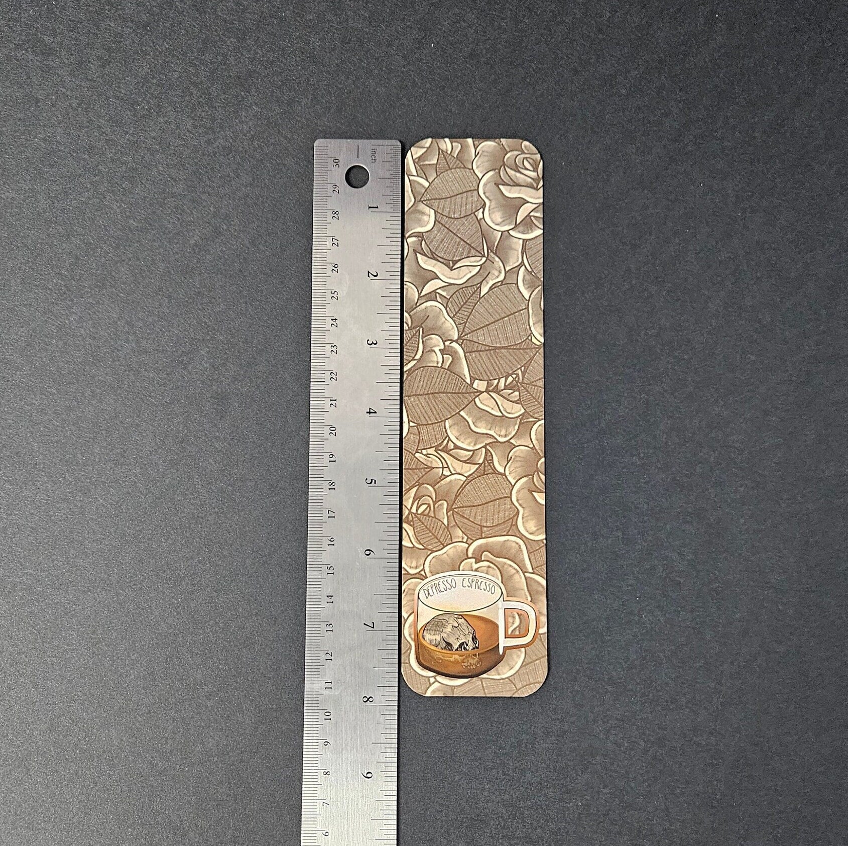 BOOKMARK: Depresso Espresso Bookmark , Depresso Espresso Coffee Themed Bookmark , Depresso Espresso Roses , Depresso Espresso