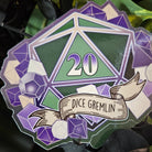 GLOSSY STICKER: D20 The Dice Gremlin , Dice Gremlin D20 Sticker , D20 Stickers, D20 Sticker , D20 Dice Gremlin Sticker , Player Type D20