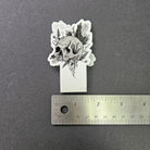 HANDMADE MAGNETIC BOOKMARK: Rebirth Skull and Ferns , Rebirth Skull Magnetic Bookmark , Witch Bookmark , Skull Bookmark , Skull Art