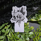 HANDMADE MAGNETIC BOOKMARK: Rebirth Skull and Ferns , Rebirth Skull Magnetic Bookmark , Witch Bookmark , Skull Bookmark , Skull Art