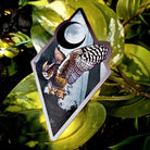MAGNET: Horned Owl and Misty Forest , Misty Forest and Horned Owl Decorative Magnet , Owl and Forest Decor Magnet , Horned Owl Magnet
