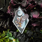 MATTE STICKER: Horned Owl and Misty Forest , Great Horned Owl in a Blue Twilight , Owl and Forest , Owl and Misty Forest Art