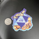 MATTE STICKER: D20 The Snacker , Snacker D20 Sticker , D20 Stickers, D20 Sticker , D20 Snacker Sticker , Player Type D20