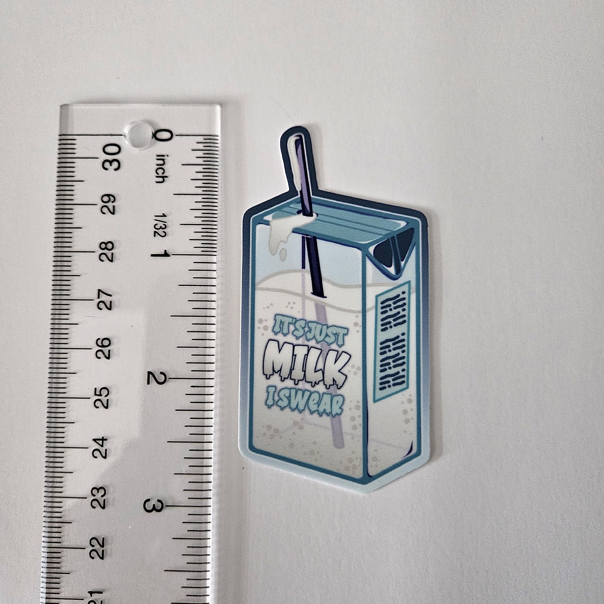 MATTE STICKER: It's Just Milk I Swear Decorative Sticker Acornandcrowstudio