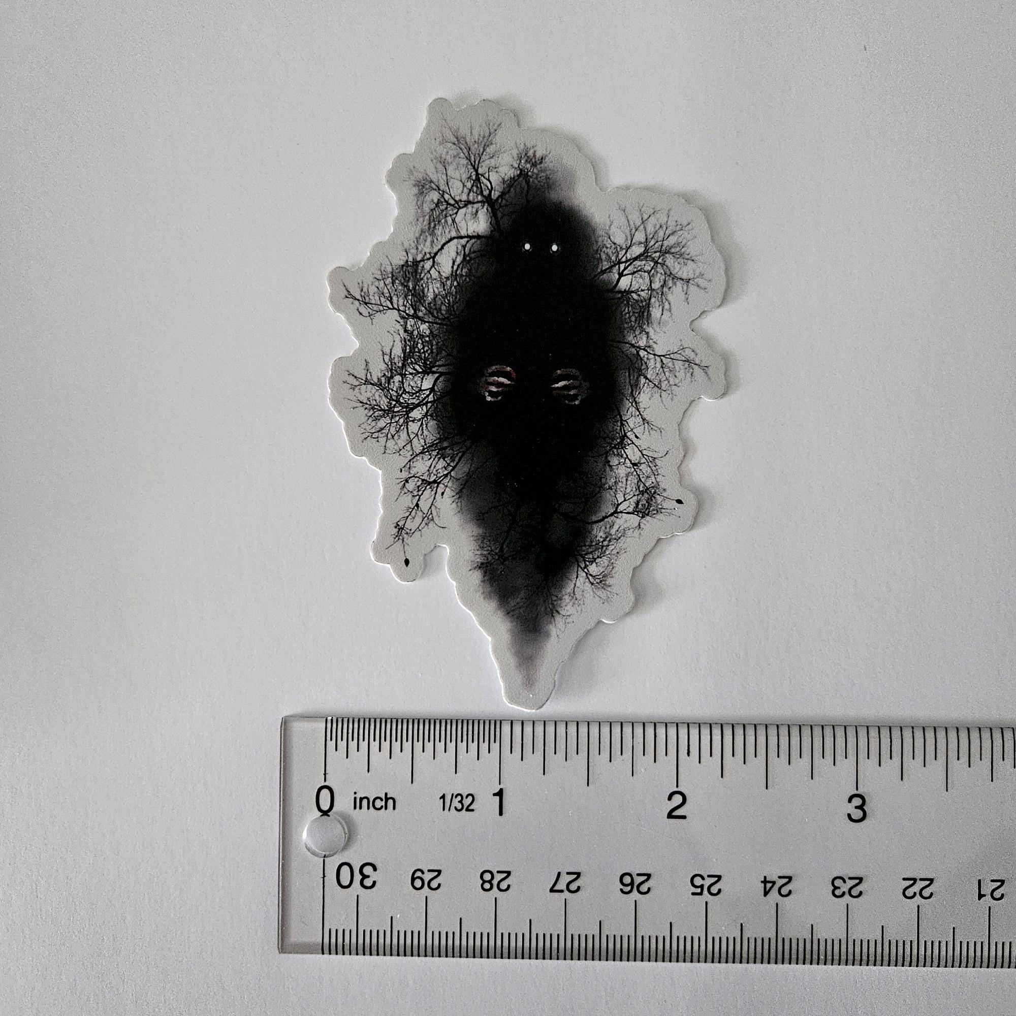 MATTE STICKER: The Lurker in the Woods Decorative Sticker Acornandcrowstudio