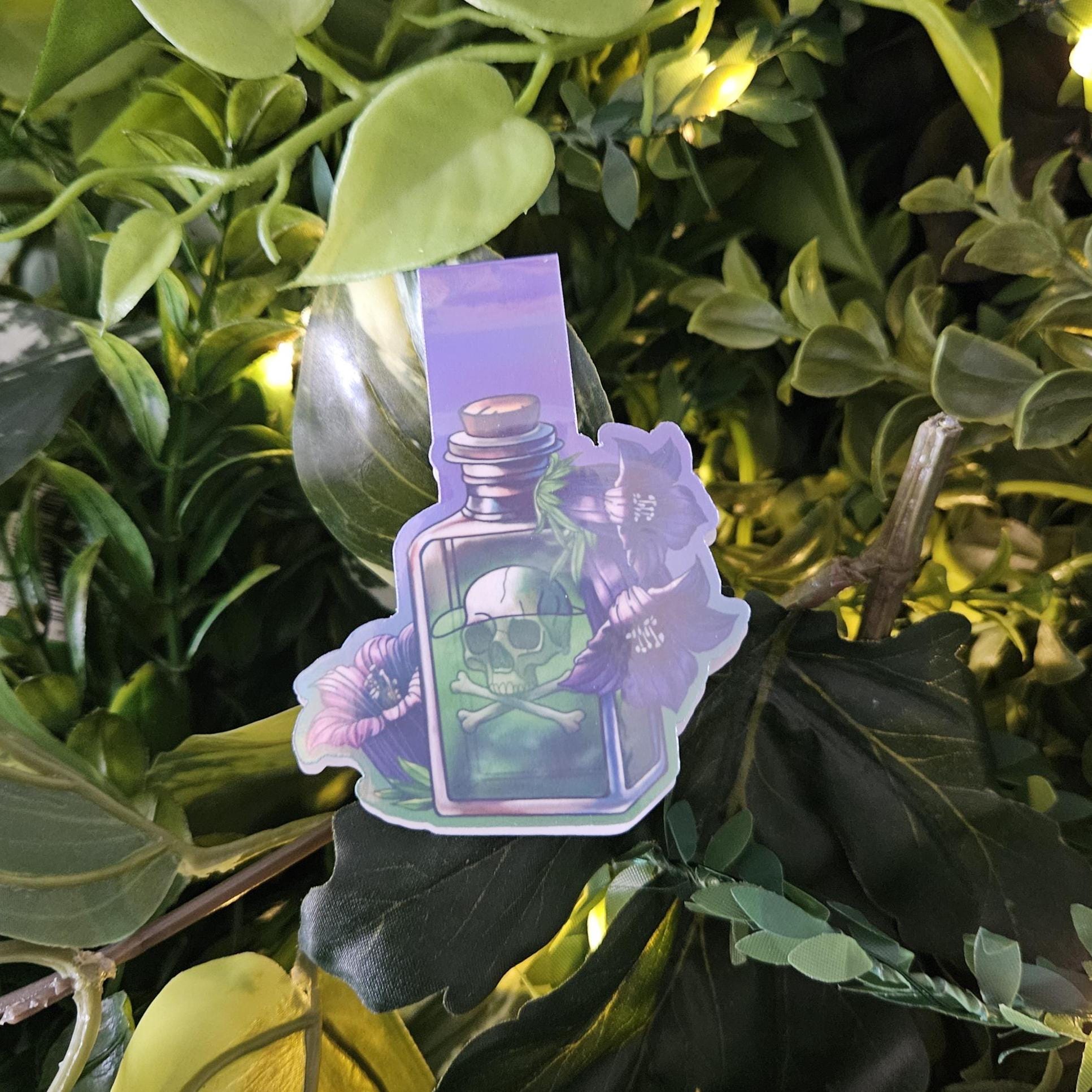 HANDMADE MAGNETIC BOOKMARK: Belladonna Poison Bottle