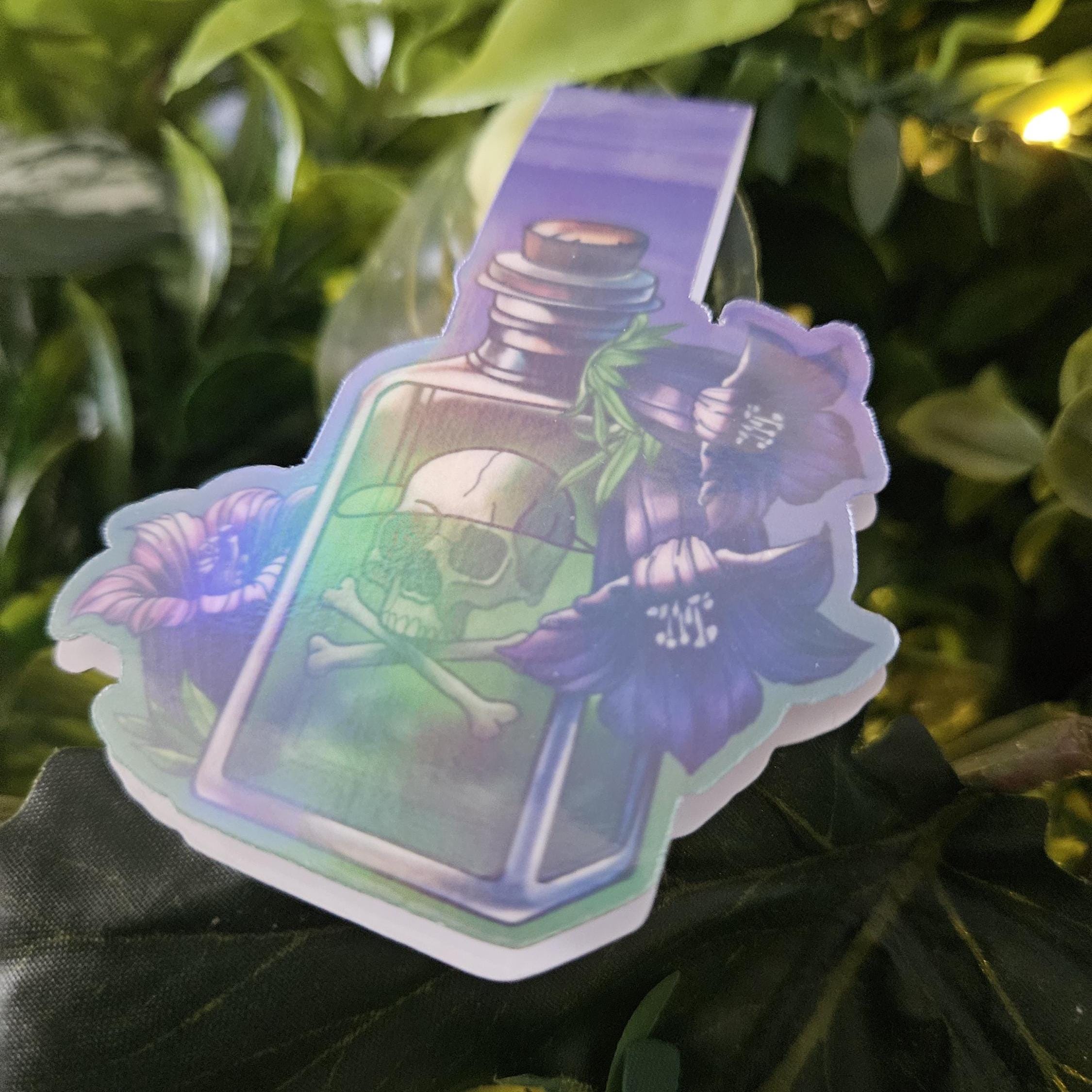 HANDMADE MAGNETIC BOOKMARK: Belladonna Poison Bottle