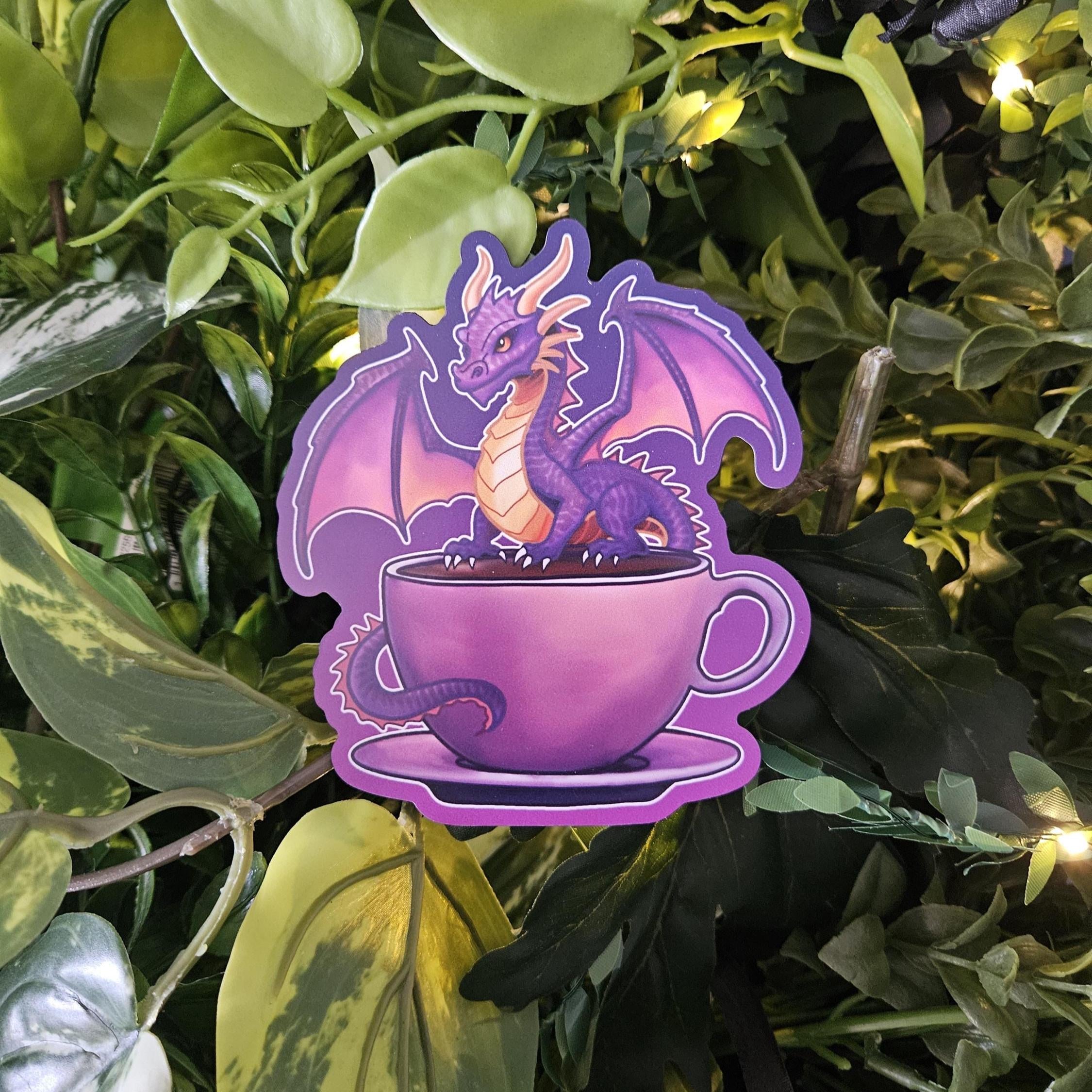 MAGNET: Purple Caffeine Dragon