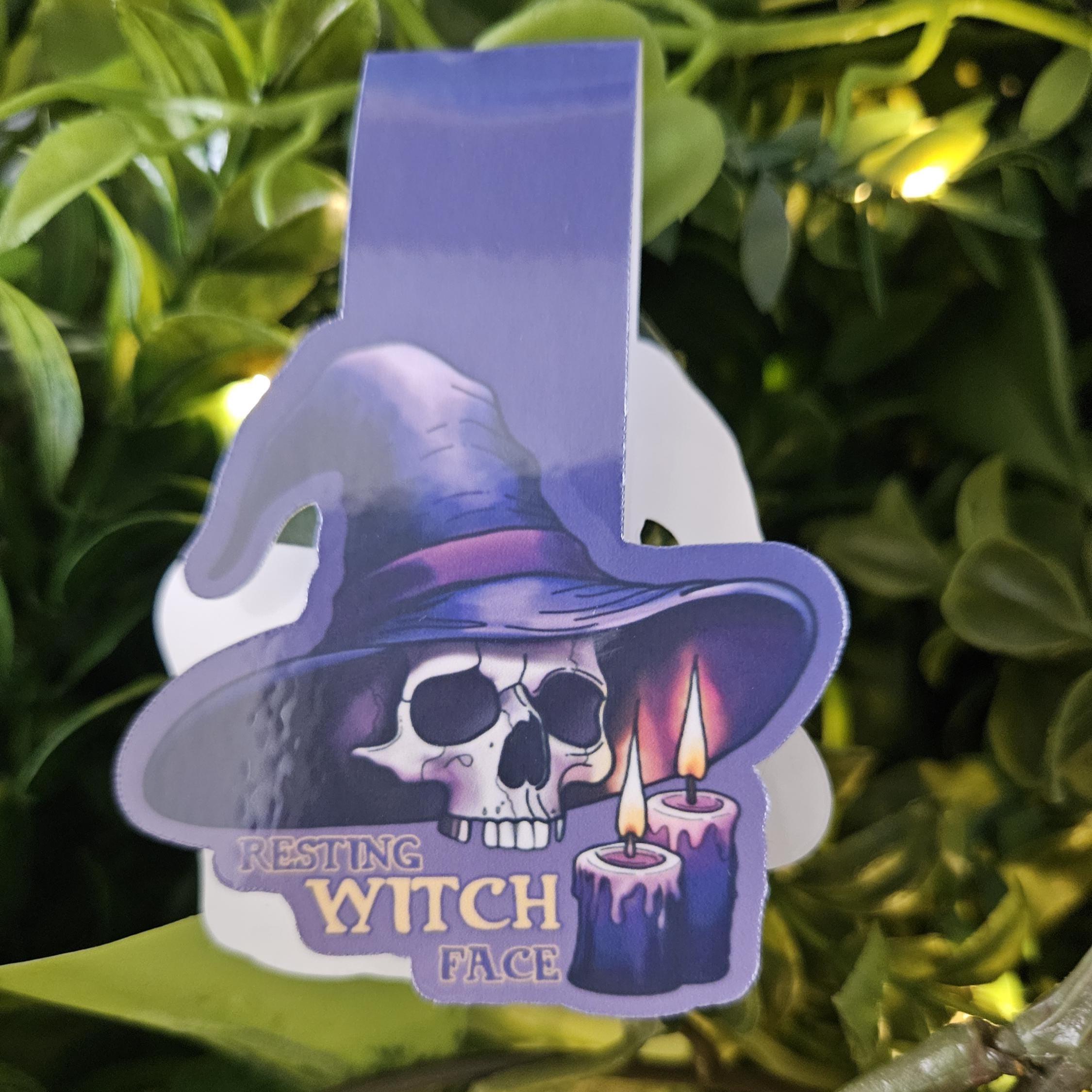 HANDMADE MAGNETIC BOOKMARK: Resting Witch Face
