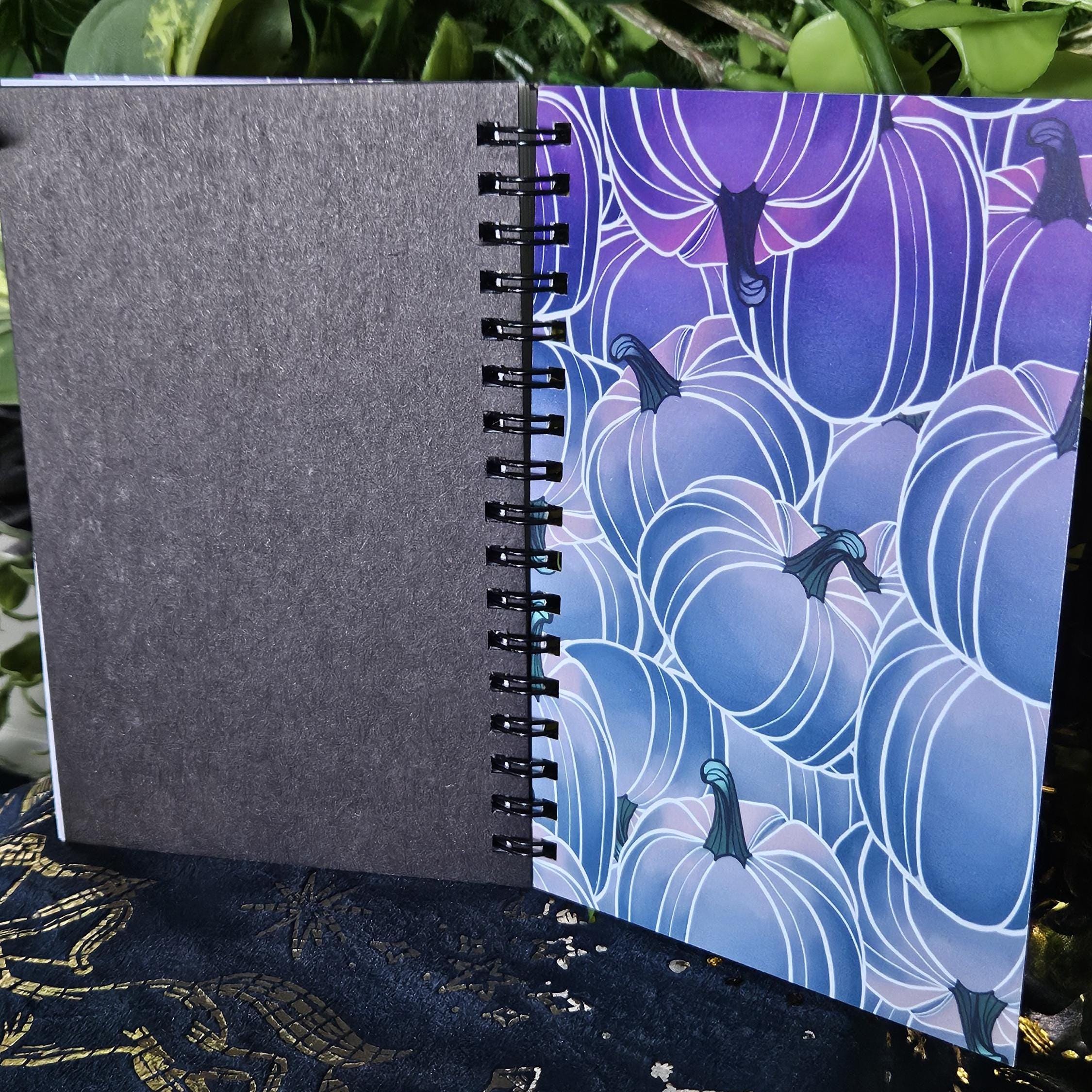 4x6 HANDMADE SPIRAL NOTEBOOK: The Ghost Tarot Style Acornandcrowstudio