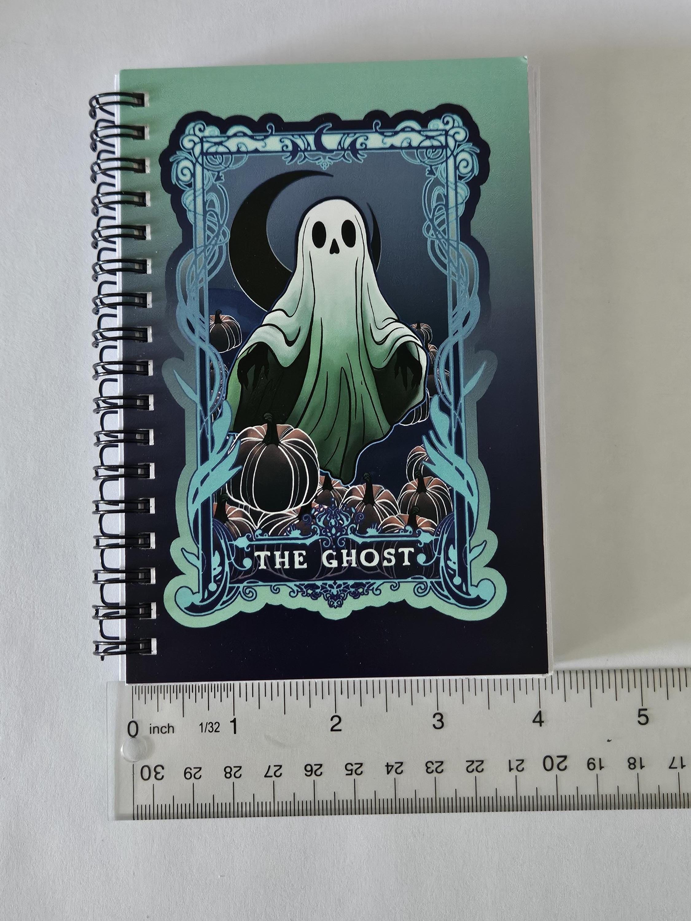 4x6 HANDMADE SPIRAL NOTEBOOK: The Ghost Tarot Style Acornandcrowstudio