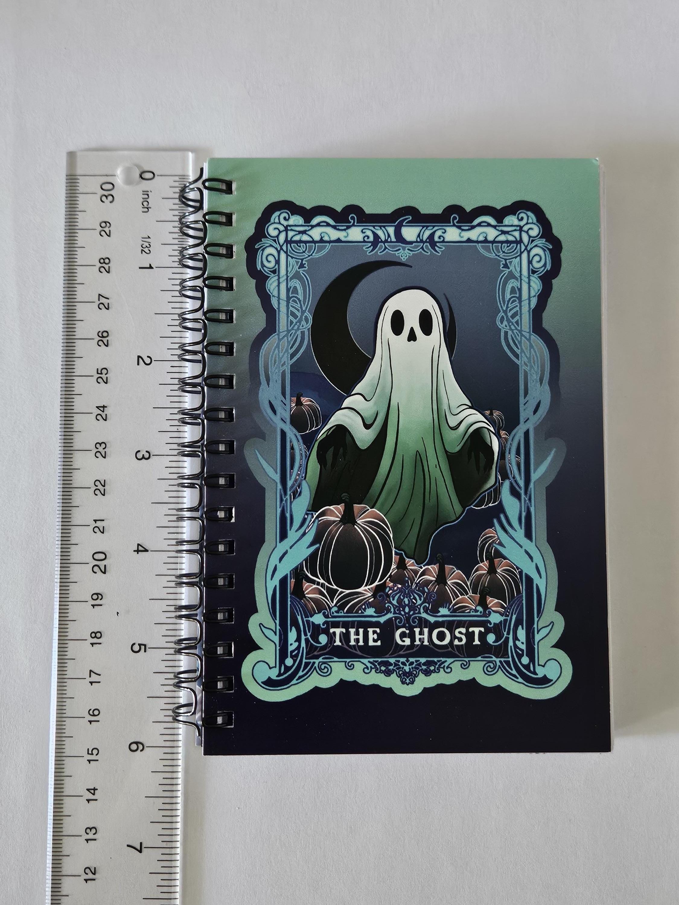 4x6 HANDMADE SPIRAL NOTEBOOK: The Ghost Tarot Style Acornandcrowstudio