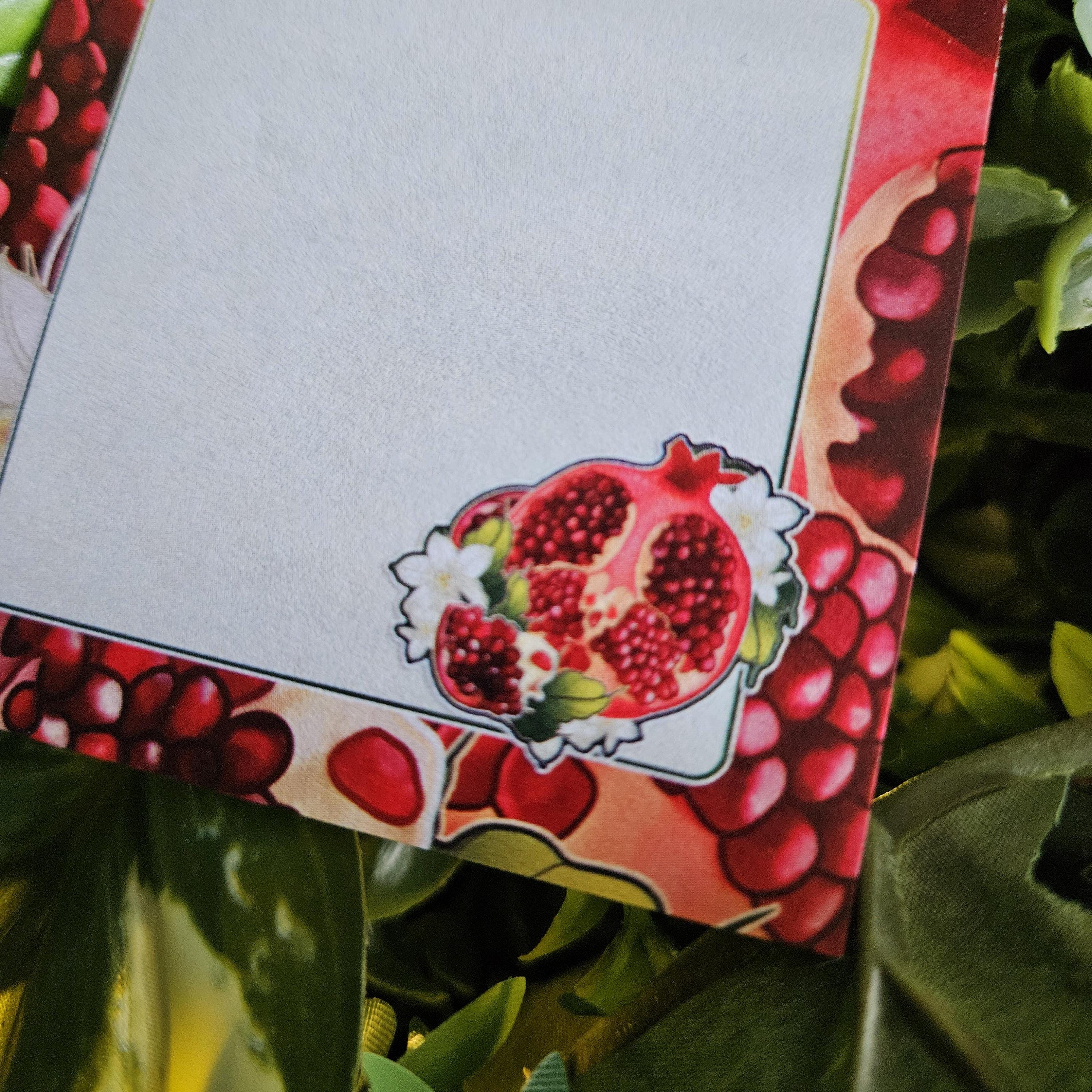 STICKY NOTES: Pomegranate and Narcissus Floral Art Sticky Notes