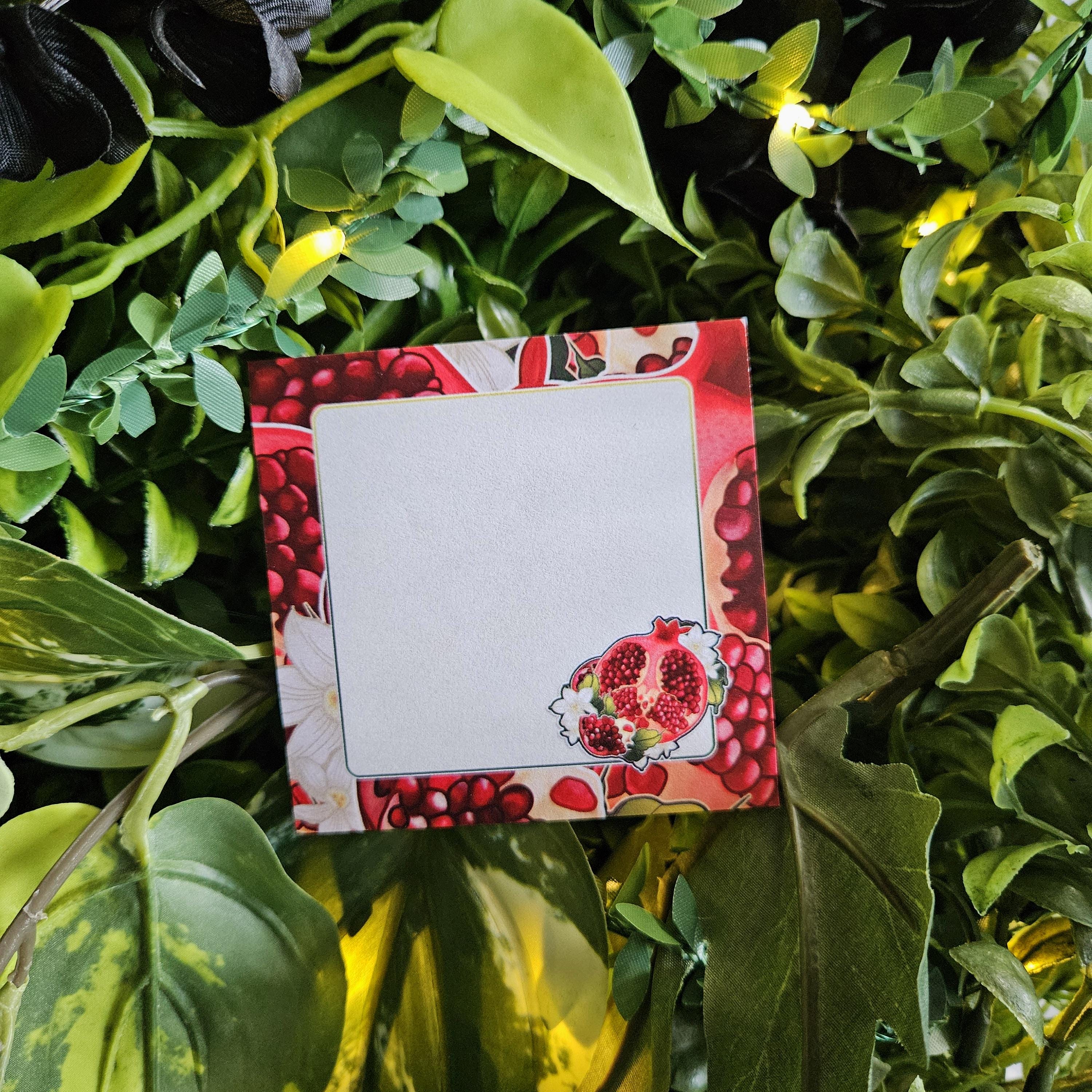 STICKY NOTES: Pomegranate and Narcissus Floral Art Sticky Notes