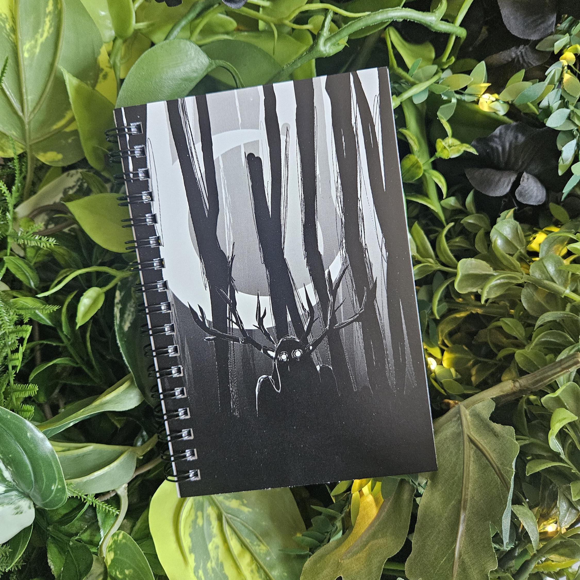 4x6 HANDMADE SPIRAL NOTEBOOK: The Watcher Acornandcrowstudio