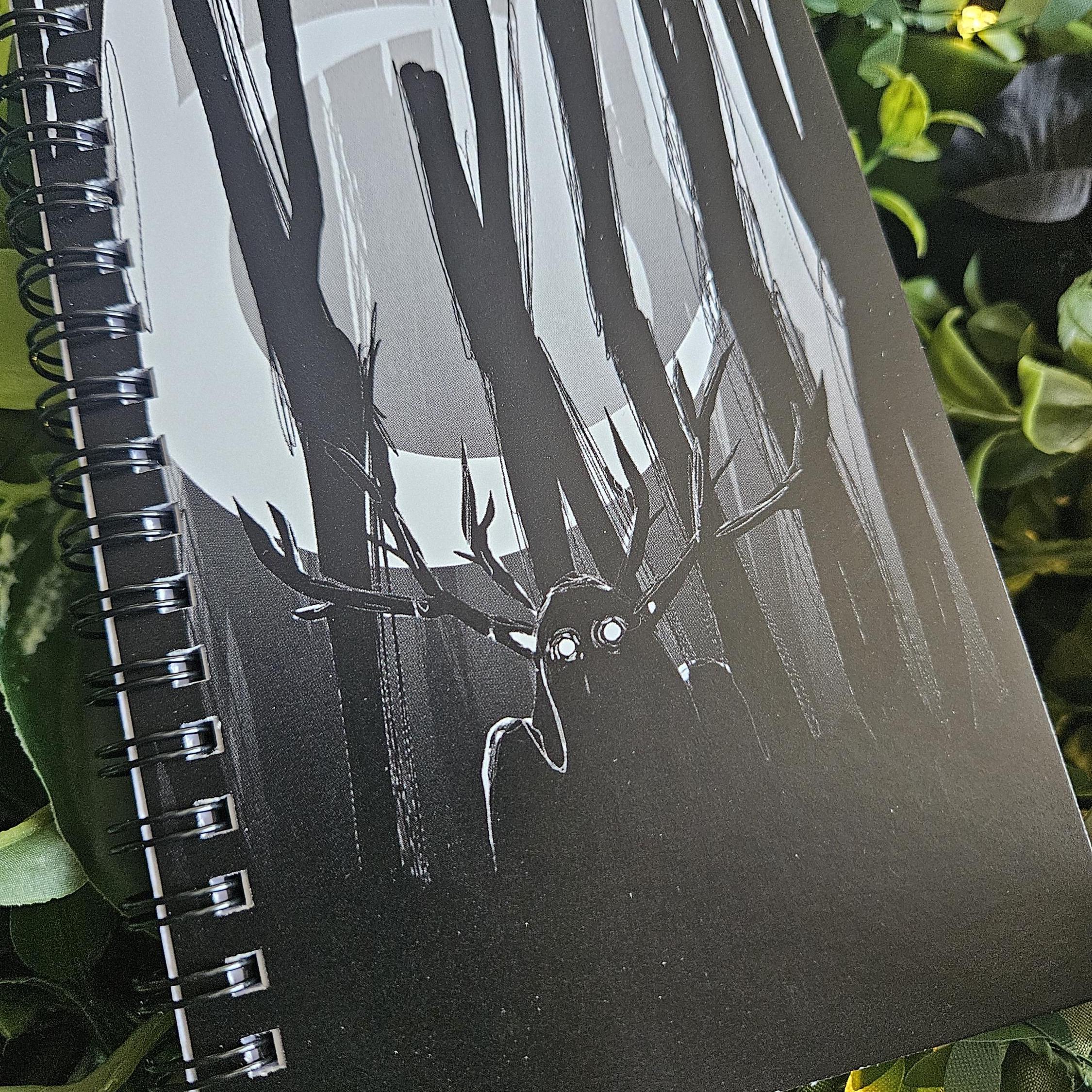 4x6 HANDMADE SPIRAL NOTEBOOK: The Watcher Acornandcrowstudio