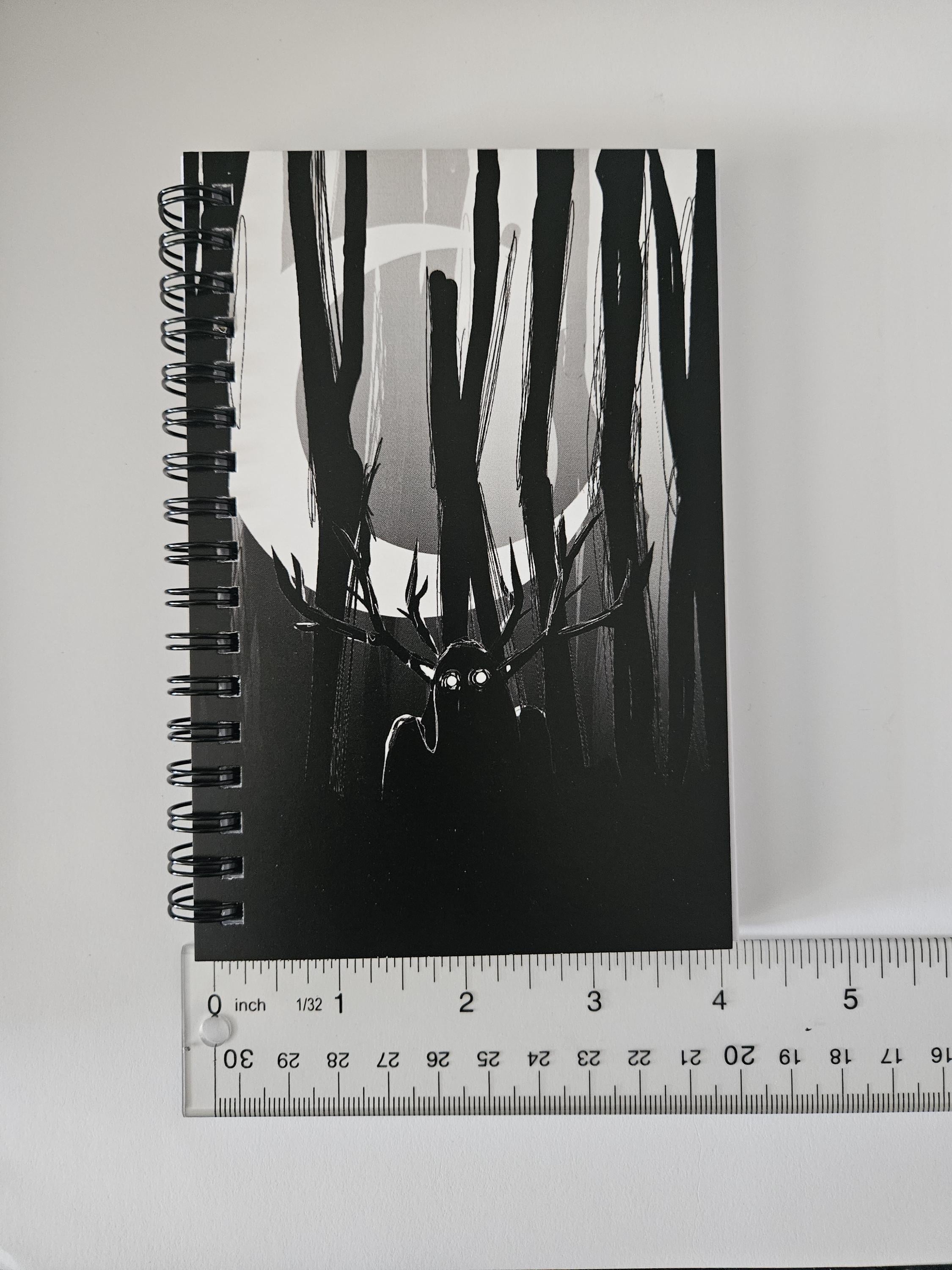 4x6 HANDMADE SPIRAL NOTEBOOK: The Watcher Acornandcrowstudio