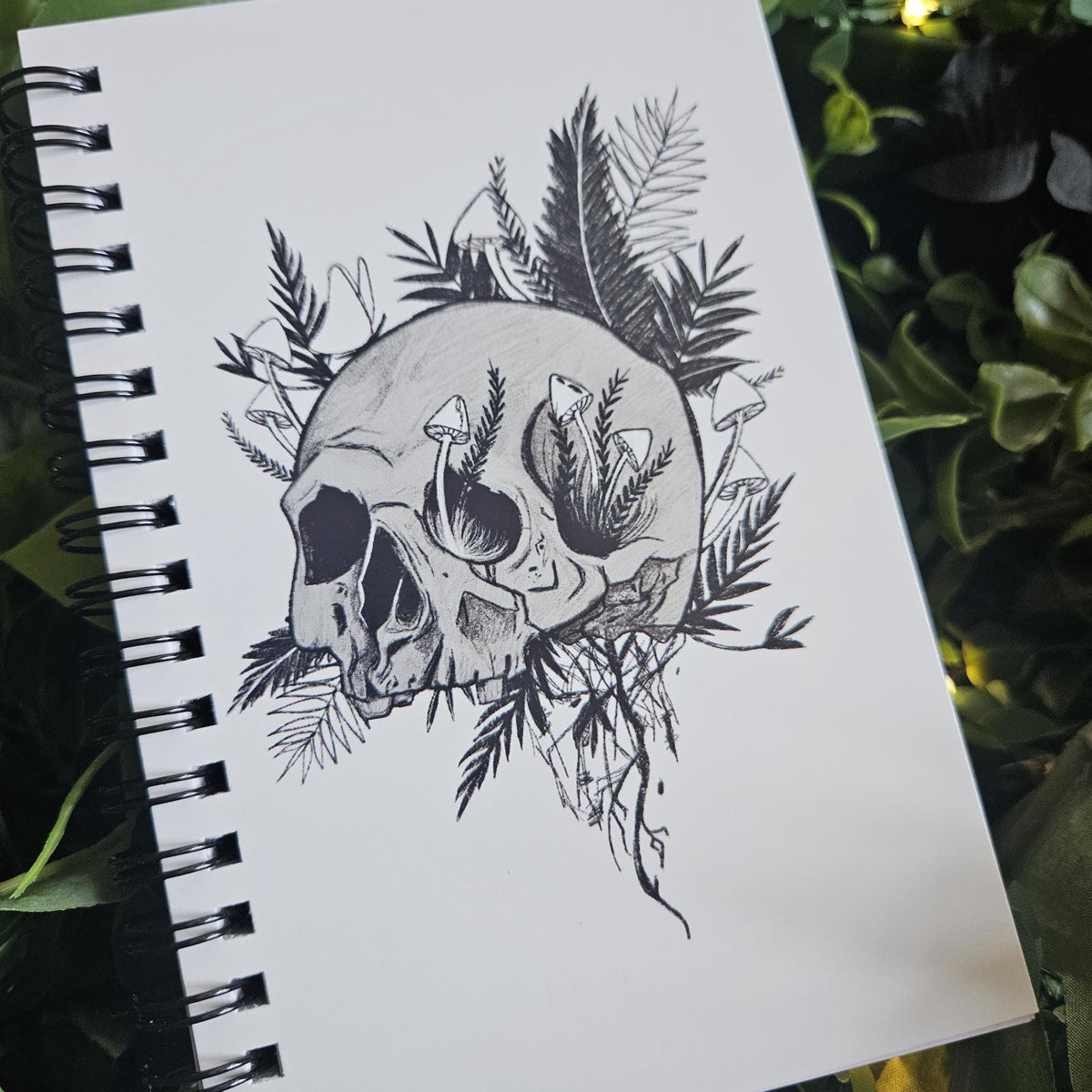 4x6 HANDMADE SPIRAL NOTEBOOK: Rebirth Skull