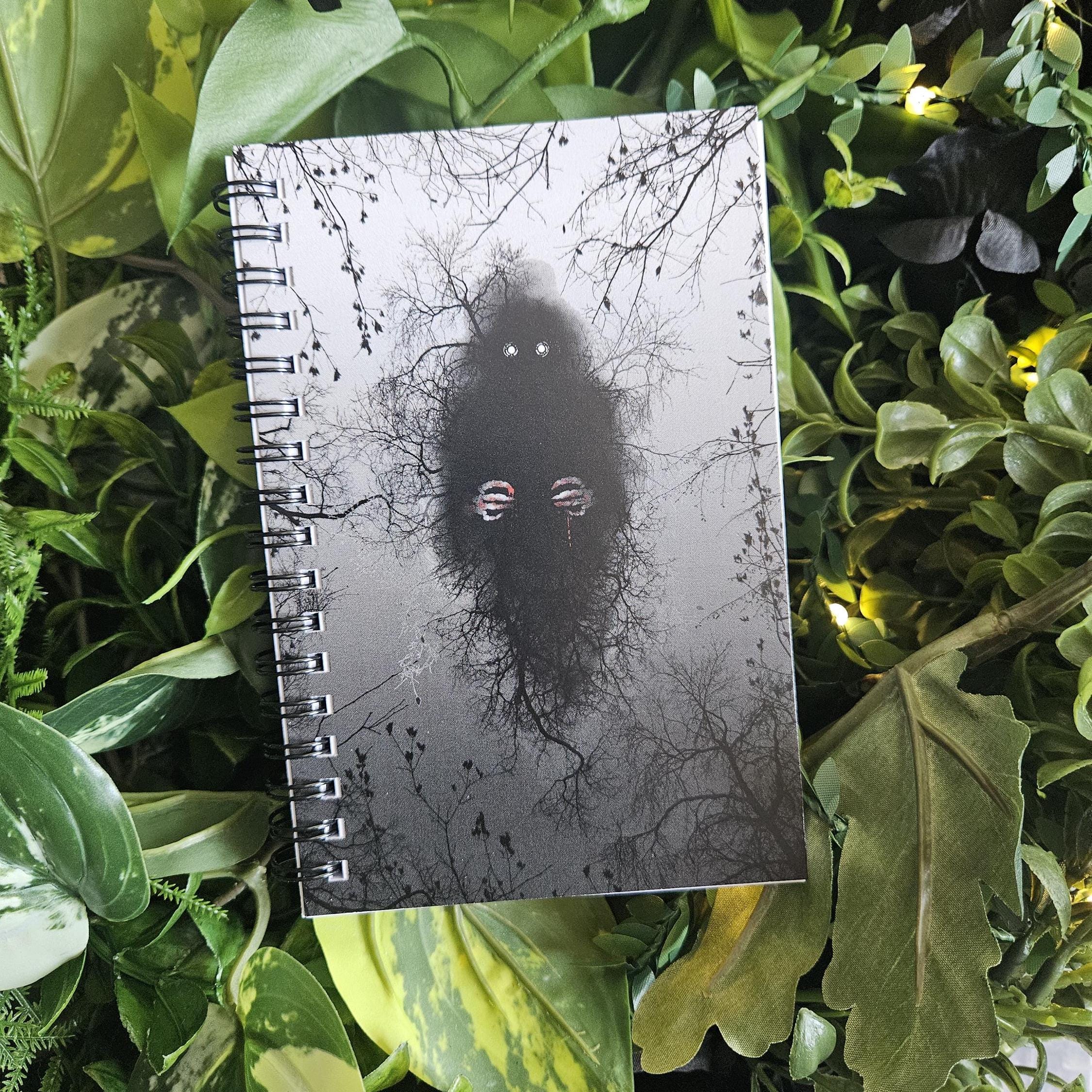 4x6 HANDMADE SPIRAL NOTEBOOK: The Lurker Acornandcrowstudio