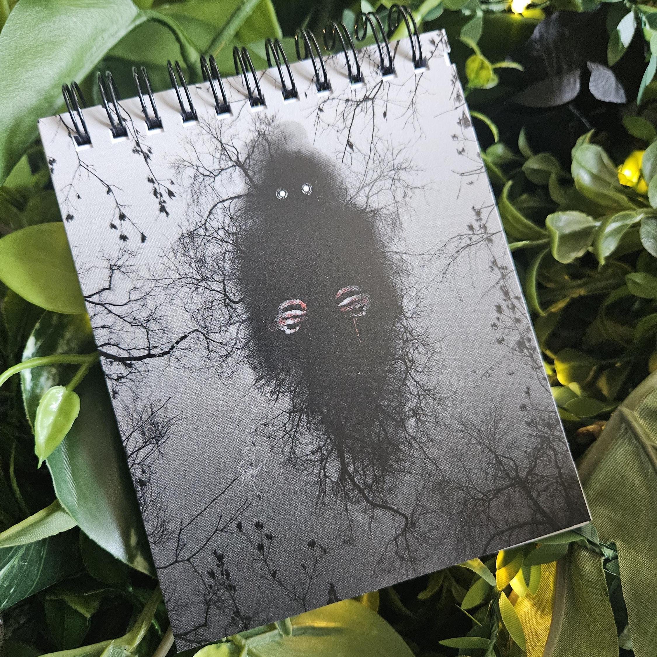 4x5 inches HANDMADE Top Bound SPIRAL NOTEBOOK: The Lurker Acornandcrowstudio