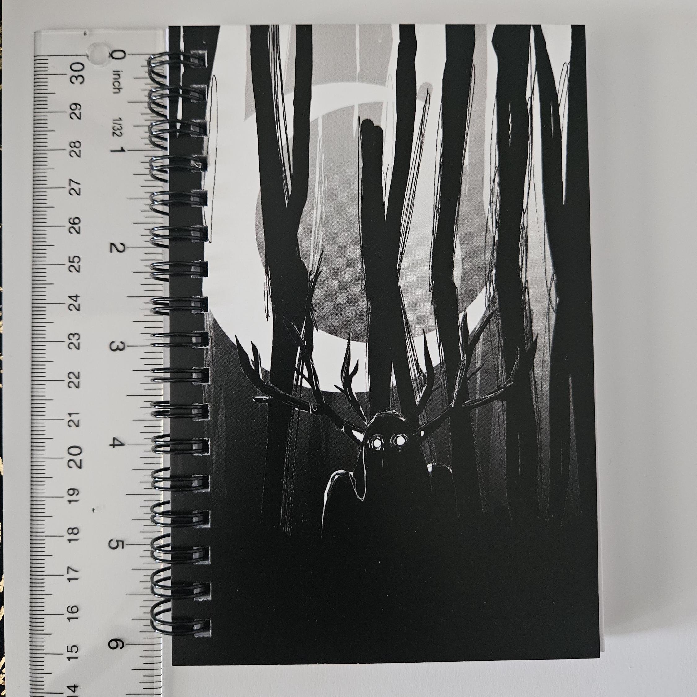 4x6 HANDMADE SPIRAL NOTEBOOK: The Watcher Acornandcrowstudio