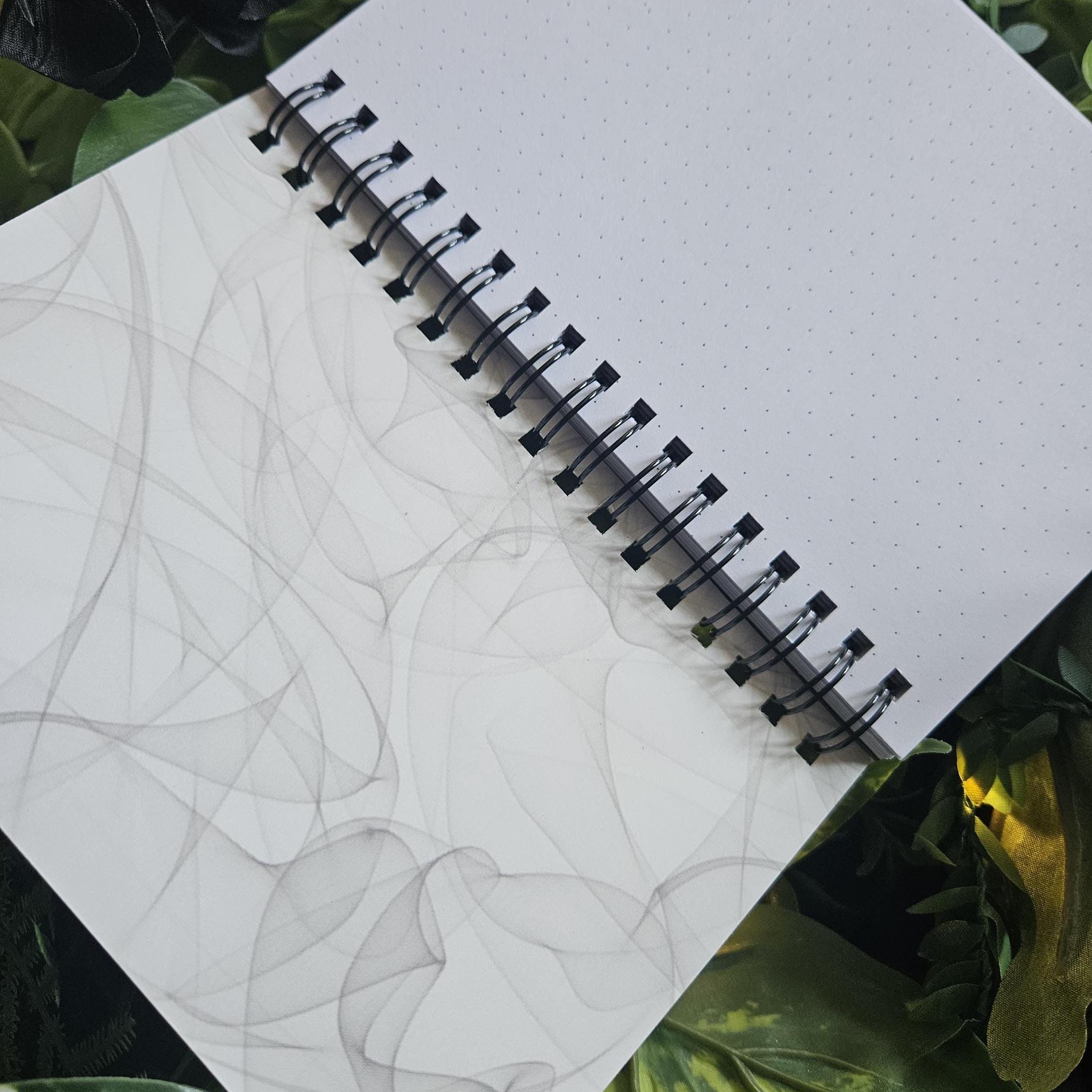 4x6 HANDMADE SPIRAL NOTEBOOK: Rebirth Skull Acornandcrowstudio