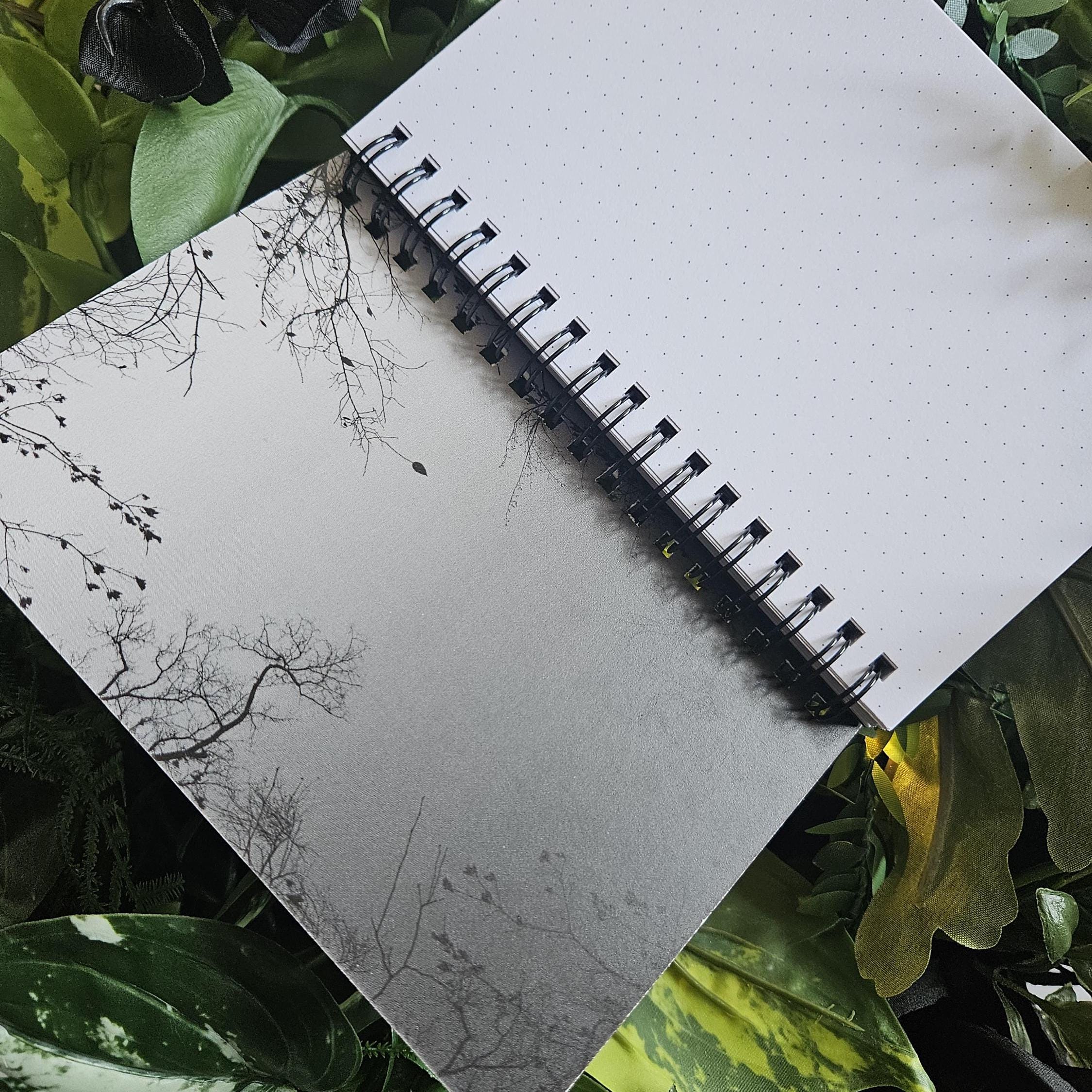 4x6 HANDMADE SPIRAL NOTEBOOK: The Lurker Acornandcrowstudio