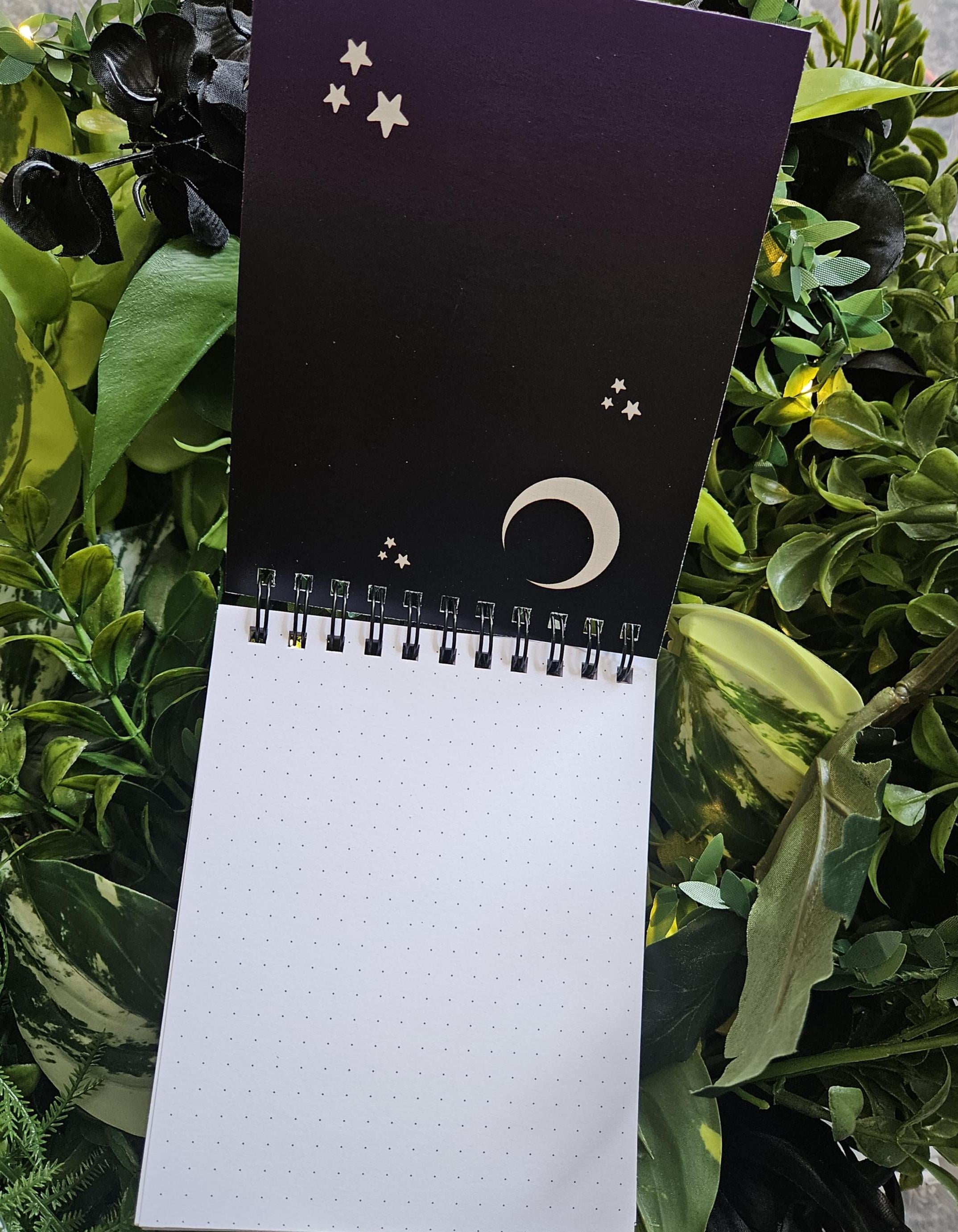4x5 inches HANDMADE Top Bound SPIRAL NOTEBOOK: Death's Head Hawk Moth Acornandcrowstudio
