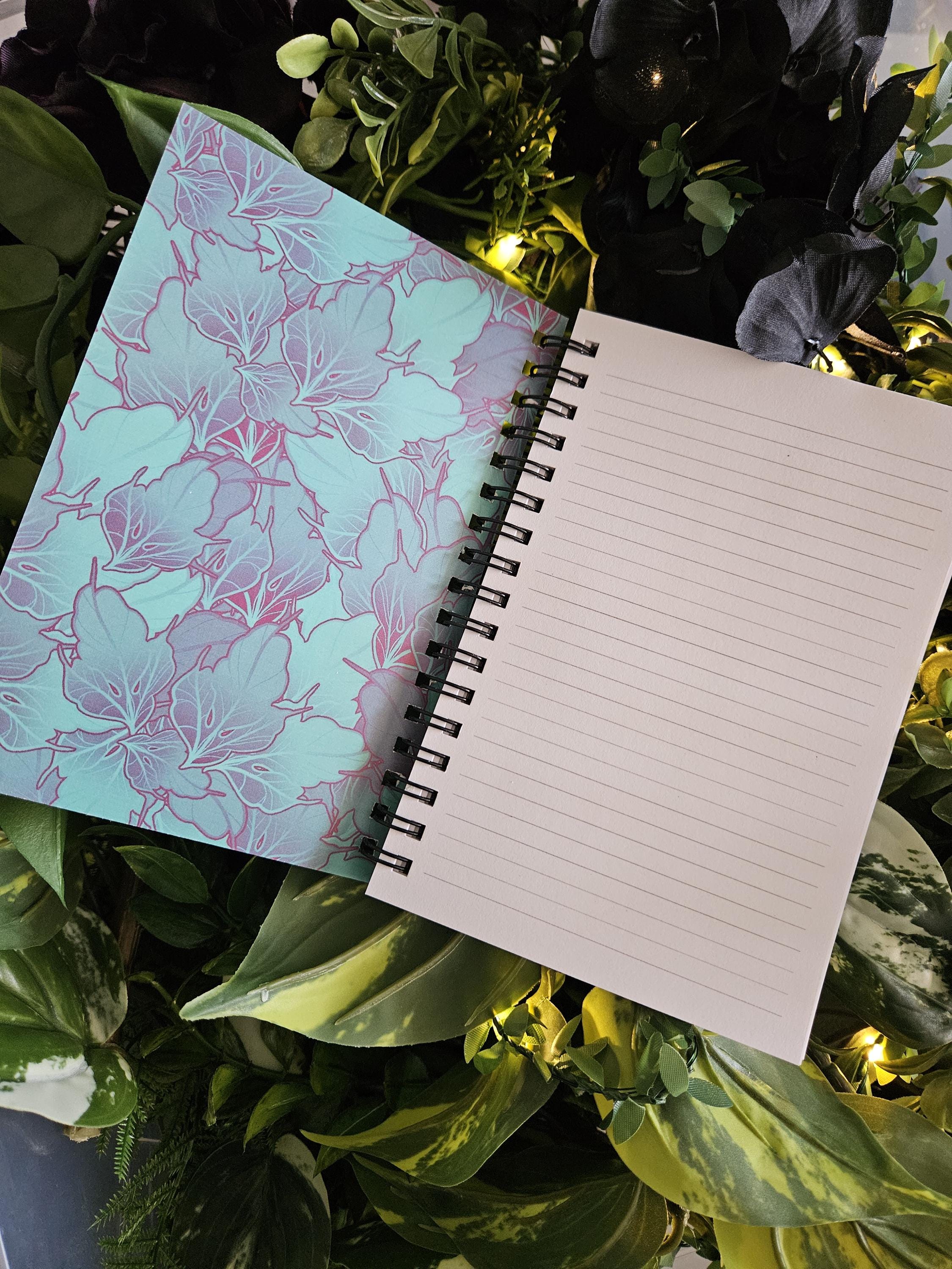 4x6 HANDMADE SPIRAL NOTEBOOK: AnxieTEA Teal 'Tea' Can Acornandcrowstudio