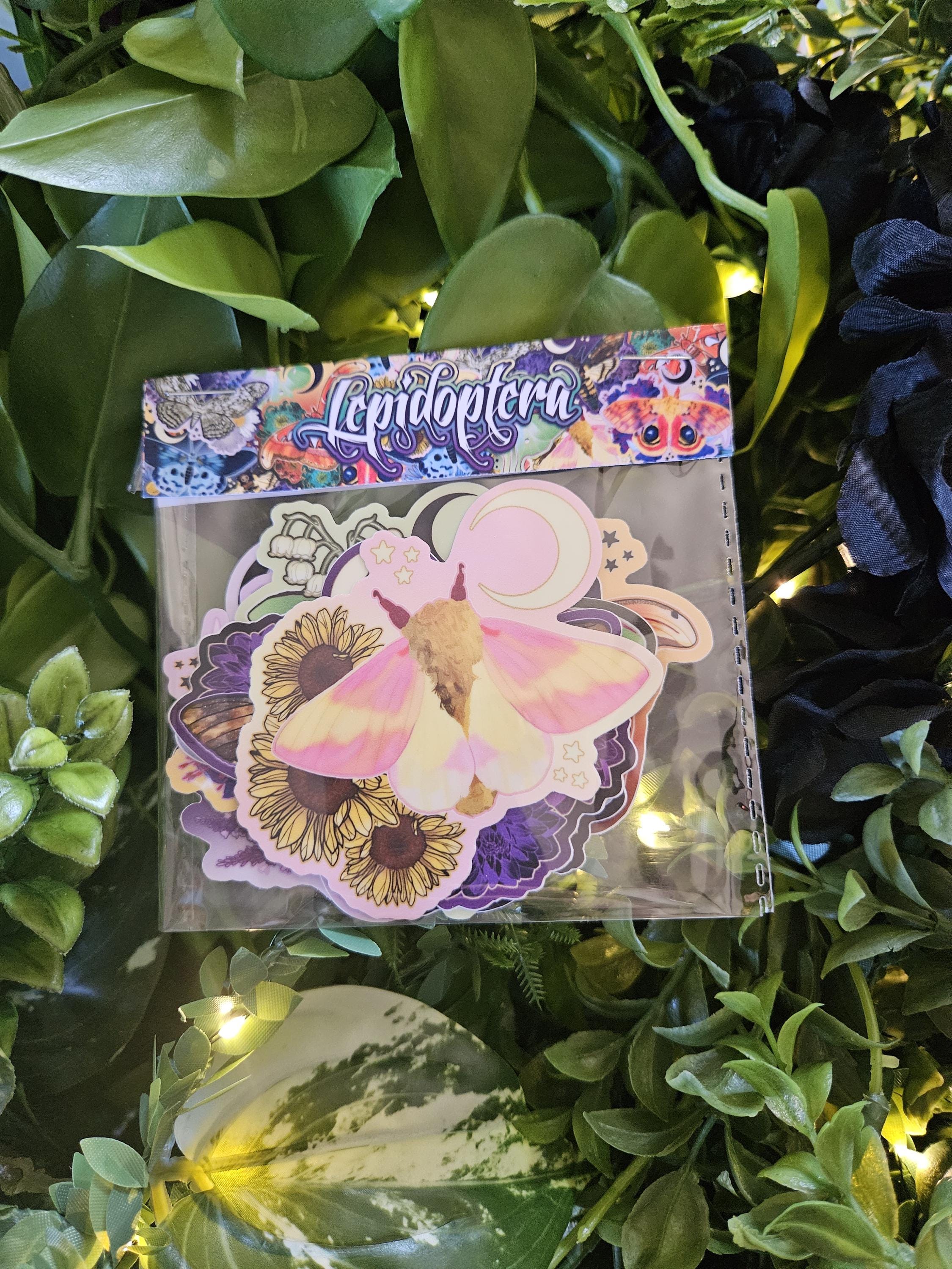 MOTH STICKER PACK: Contains All 7 Current Moth Stickers Acornandcrowstudio