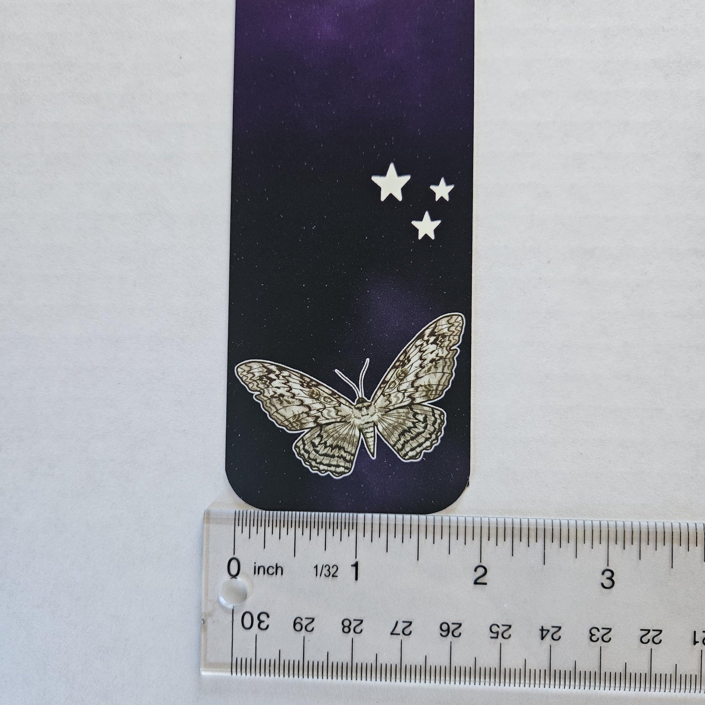 BOOKMARK: White Witch Moth and Celestial Moon Acornandcrowstudio