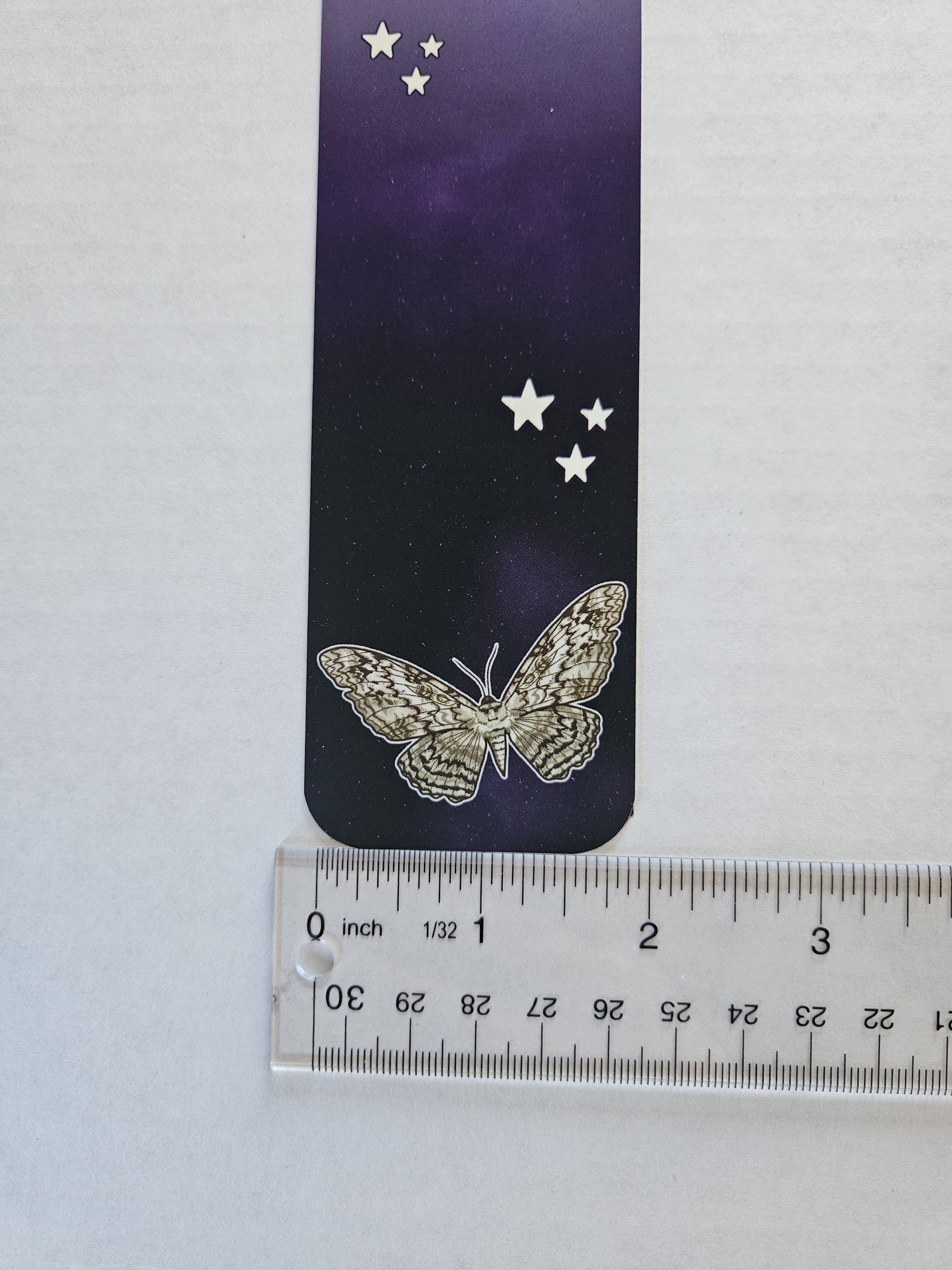 BOOKMARK: White Witch Moth and Celestial Moon Acornandcrowstudio