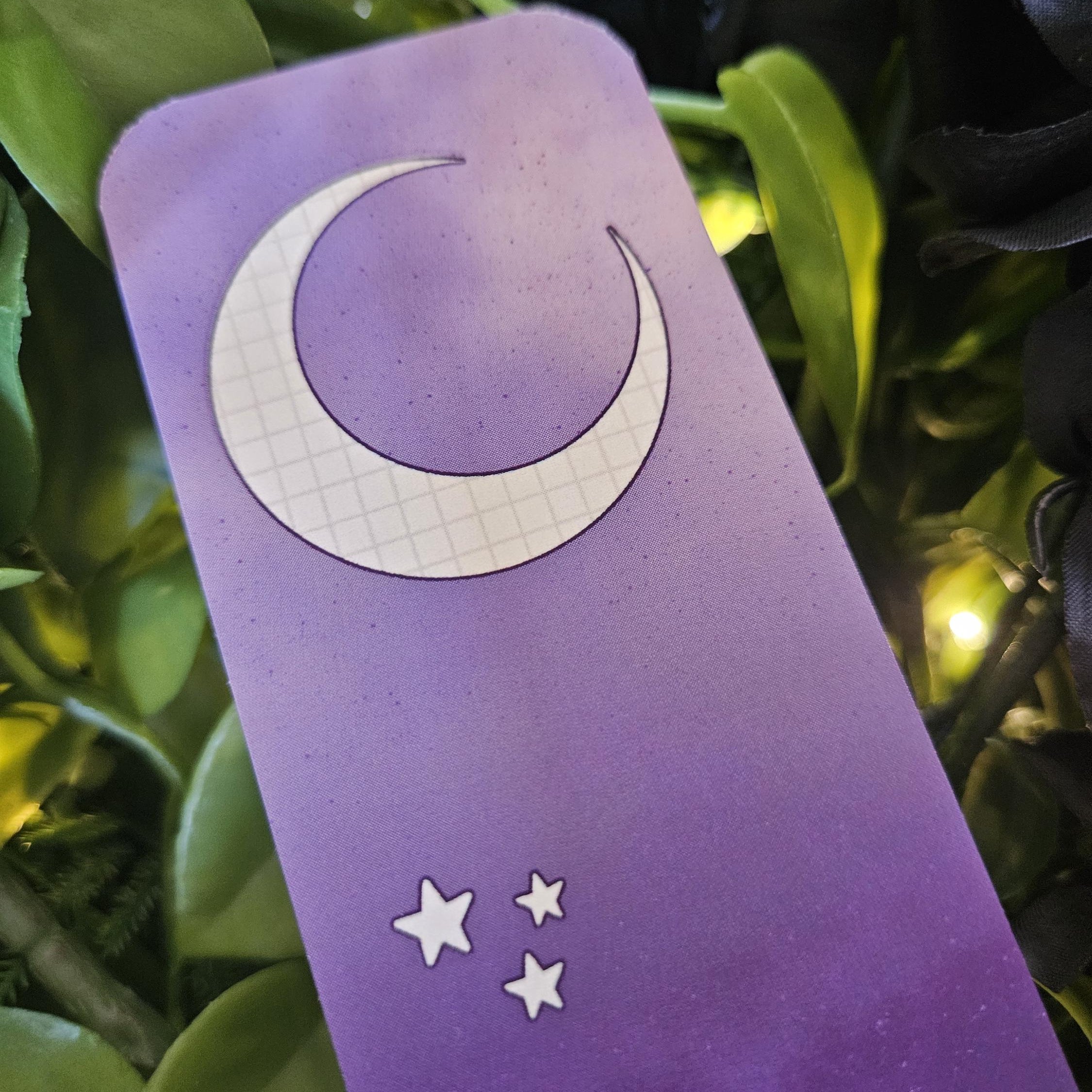 BOOKMARK: White Witch Moth and Celestial Moon Acornandcrowstudio