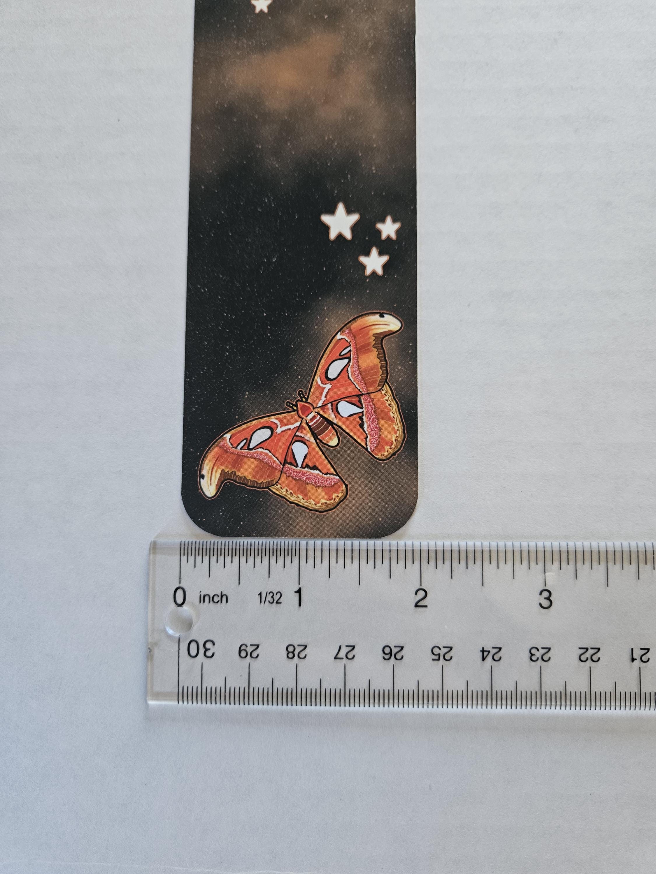 BOOKMARK: Atlas Moth and Celestial Moon Acornandcrowstudio