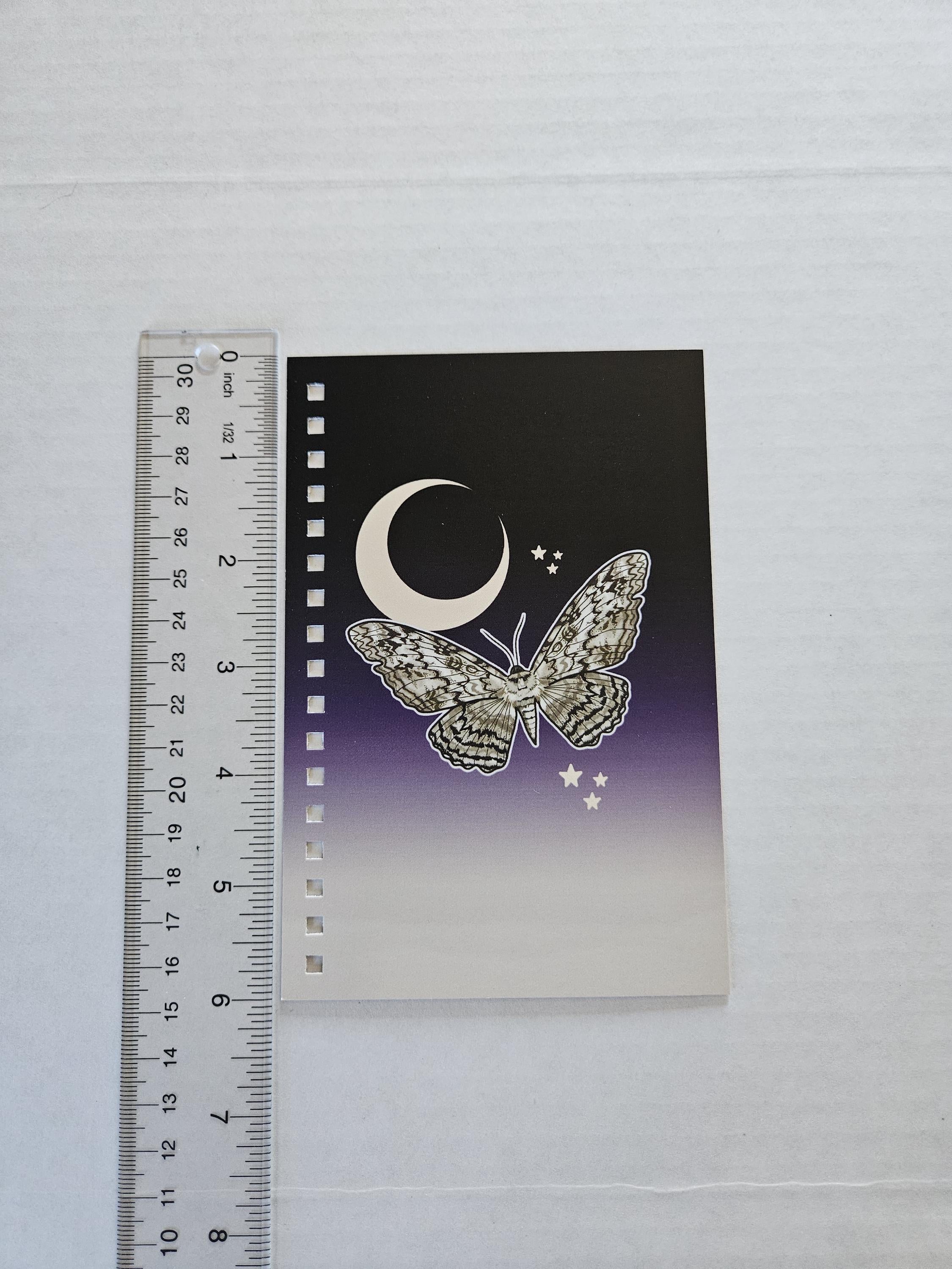 4x6 HANDMADE SPIRAL NOTEBOOK: White Witch Moth Acornandcrowstudio